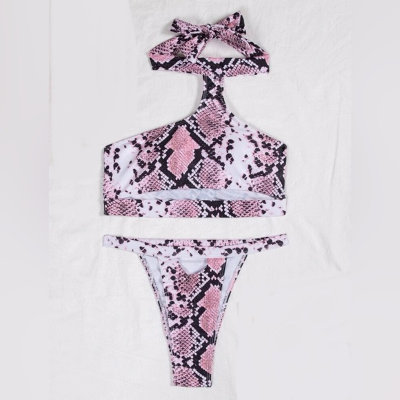 🩷 GORG CUTOUT BIKINI 🩷 WOMENS SMALL SNAKE PRINT HOT BIKINI - Picture 2 of 6
